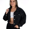 Chaqueta Oversize, Dama color negro con hilos blancos - OISEAU-CHN1 - 1