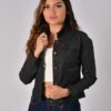 Chaqueta jean para mujer efecto cuero - EFC- 002