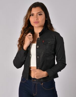 Chaqueta jean para mujer efecto cuero - EFC- 002