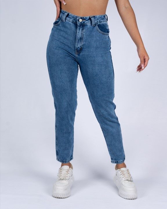 Jean Mom Fit Dama color Stone Medio - JM-103-2