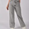 Jean Wide Dama Denim Gris JW - 131